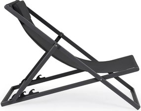 Antracitszürke fém kerti napozóágy Taylor – Bizzotto