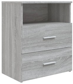 2 db szürke sonoma színű éjjeliszekrény 50x32x60 cm