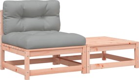 vidaXL kerti karfa nélküli kanapé párnával és lábtartóval