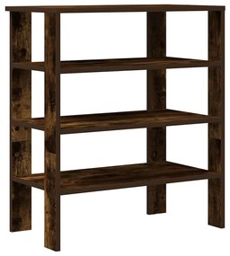 füstös tölgy színű szerelt fa cipőtartó 61x32x70 cm