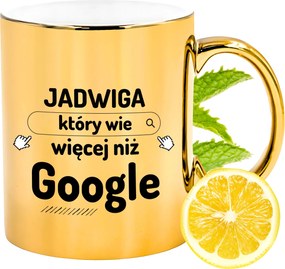 Prémium Arany Csillogó Bögre Hedvignek Ajándék Nyomtatott Fotóval