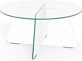 Üveg kerek dohányzóasztal ø 80 cm Samos – Actona