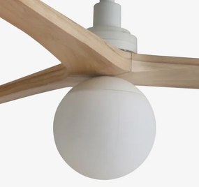 FARO 34280-11L - Mennyezeti ventilátor KLIM M 1xE27/15W/230V fenyő/fehér + távirányító