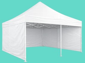 Összecsukható sátor 5×5 m – alumínium hexagon profi, Fehér