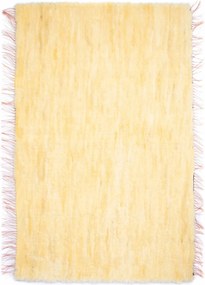 Gyapjú szőnyeg natúr sárga nappaliba 154x105cm
