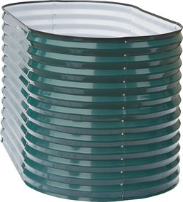 Emelt ágyás, zöld, acél, SADAN TYP 1