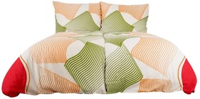 Pamut ágynemű UNILO narancs-zöld Ágyneműhuzat mérete: 70 x 90 cm | 140 x 200 cm