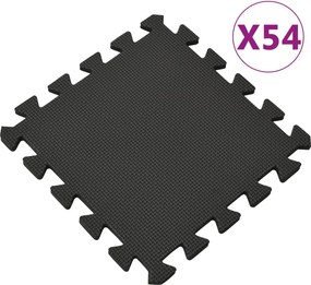 vidaXL 54 db fekete EVA habszivacs padlószőnyeg 4,86 ㎡