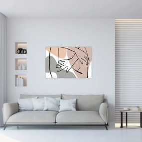 Kép - Női test vonal művészet N⁰2 (90x60 cm)
