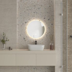 Erga Sofia, kerek LED tükör 50cm páramentes fűtőbetéttel, ERG-V01-207-5050