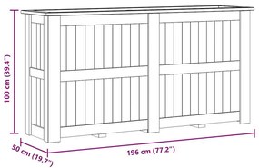 impregnált fenyőfa magaságyás 196 x 50 x 100 cm