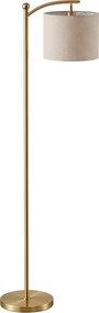HOMCOM Állólámpa, állítható fényerő, lábkapcsoló, távirányító, fém, 54,3 x 30,6 x 159,6 cm, arany