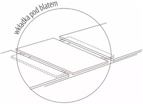 Exel kihúzható asztal tölgy/ezüst