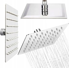 Acél Zuhanyfej Ezüst Vékony Négyzet Alakú Anti-calc 15 CM