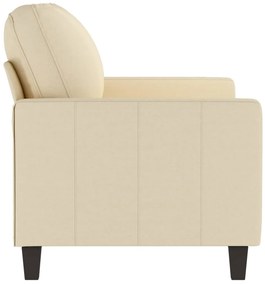 vidaXL kétszemélyes krémszínű szövetkanapé 120 cm