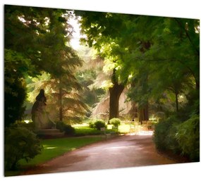 Park képe (üvegen) (70x50 cm)