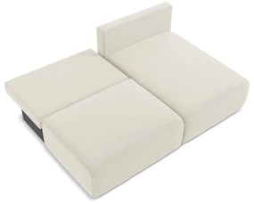 Krémszínű kinyitható-tárolóhelyes sarokkanapé (jobb oldali) Kalena – Makamii