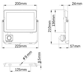 Philips - LED Kültéri reflektor érzékelővel PROJECTLINE LED/50W/230V IP65 3000K