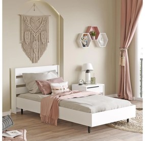 Egyszemélyes ágy 100 cm Nimelo 6 (fehér) (ágyráccsal). 1094843