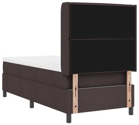 Boxspring Ágy Matrac Kávébarna 90x200 cm Szövet