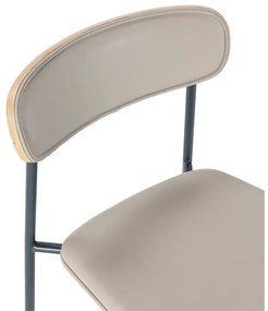 Bézs kárpitozott bárszék szett 2 db-os (ülésmagasság 65,5 cm) Saula – Marckeric