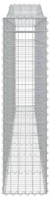 8 db íves horganyzott vas gabion kosár 400x30x120/140 cm
