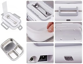 Ételmelegítő doboz - 12V/220V - fehér