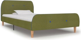 vidaXL zöld szövetkárpitozású ágykeret 90 x 200 cm