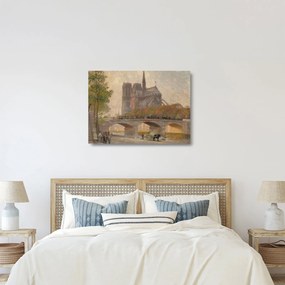 Üveg kép - Robert William Vonnoh, Notre Dame de Paris, reprodukciók (70x50 cm)