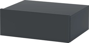 HOMCOM Függesztett Éjjeli Asztal Fiókkal, Hálószobai Éjjeli Asztal Forgácslapból, Modern Stílusú, 40x30x15 cm, Fekete | Aosom