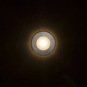 RENDL R12685 CLUB LED kültéri lámpa, falba süllyesztett IP54 ezüstszürke