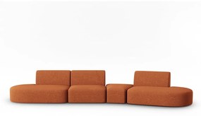 Narancssárga kanapé 412 cm Shane – Micadoni Home