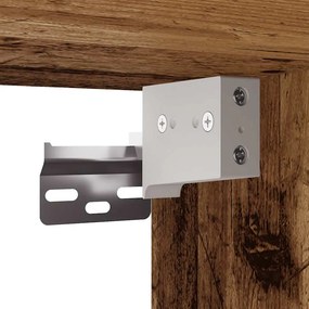 2 db antik fa színű falra szerelhető TV-szekrény 80 x 30 x 30cm