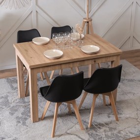 Kihúzható étkezőasztal 120–160 cm méretben, artisan tölgy színben SKUBI