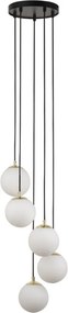 SIGMA LIGHTING 33659 PIANO Többágú Függesztett Lámpa Fehér, Fekete, Sárgaréz G9 IP20