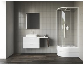 Ravak A217001020 - SABINA negyedköríves zuhanytálca 90x90 cm fehér