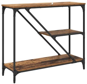 vidaXL Konzolasztal Öreg fa 88,5 x 30 x 75 cm Faanyag