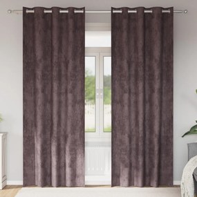 Velső Függönyök 2 db Gyűrűkkel Barna 225x140 cm