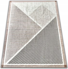 Bézs Szőnyeg 120X160 Könnyű, Csúszásgátló Aljjal Modern Puha Minta