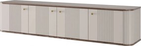 Vesper 4D függő TV-szekrény 187 cm - kasmír / diófa / arany fogantyúk