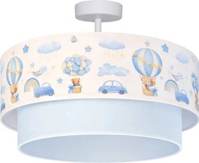 Brilagi-LED Gyermek plafonlámpa BOBO 1xE27/60W/230V átm.40cm krém./kék/maci.