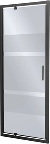 Tomar DR 90 nyíló zuhanyajtó 90x100 grafit matt csíkos üveggel