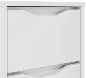 vidaXL Éjjeli asztal Magas Fényű Fehér 30,5 x 30 x 43 cm Faanyag