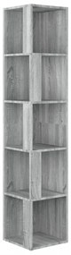 szürke sonoma színű szerelt fa sarokszekrény 33 x 33 x 164,5 cm