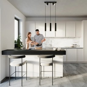 Fekete fém függőlámpa Etna – Sollux