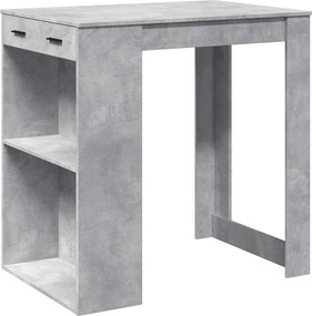 vidaXL betonszürke szerelt fa bárasztal 102 x 70 x 103,5 cm