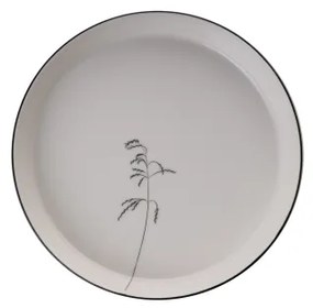 27 darabos étkészlet, fehér/fekete/porcelán