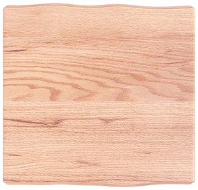 világosbarna asztallap 40x40x(2-6) cm kezelt tömör élőszegélyes