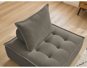 Szürkésbarna zsenília fotel Elisa – Bobochic Paris