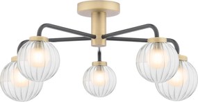 Dar Lighting modern mennyezeti lámpa gibbs antik sárgaréz matt fekete dargib5454